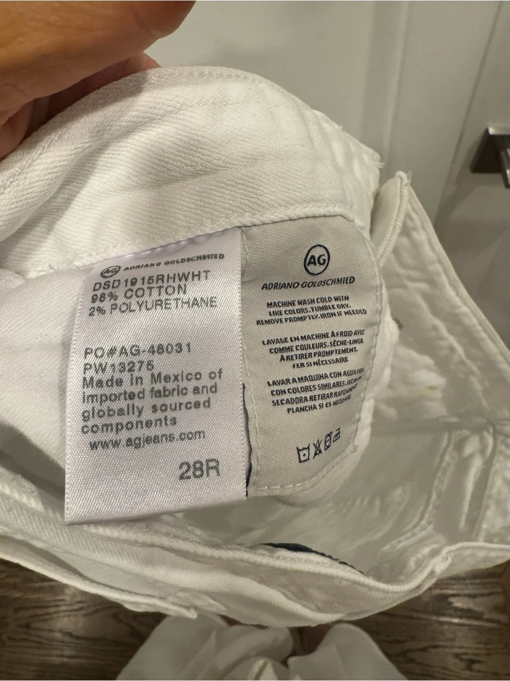 Ag Adriano Goldschmied white denim